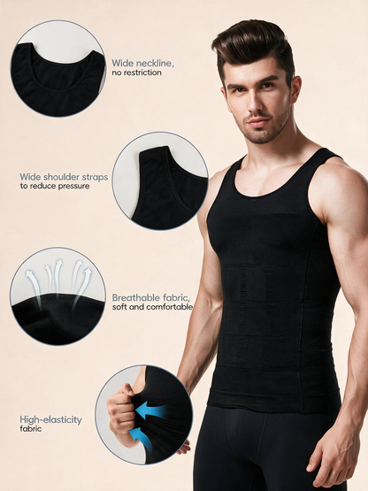 Men's Fitted Compression Body Shaper Tank Top
