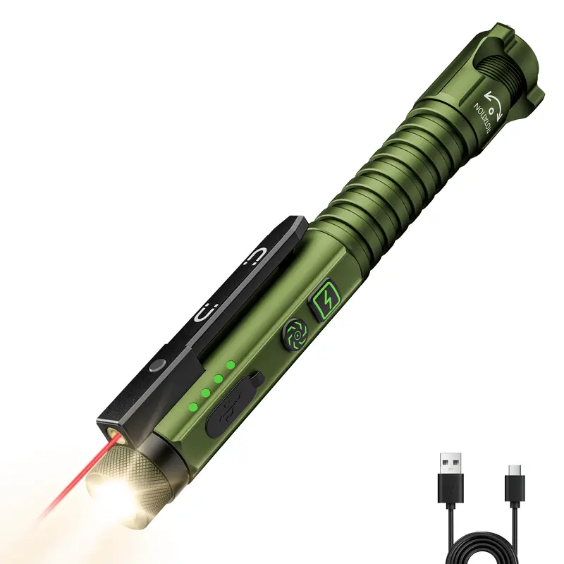 Compact Rechargeable EDC Flash Light | Cordless Rechargeable Light-Up Torch for Working & Emergency