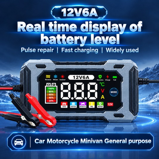 12V 6A Smart Battery Charger Maintainer|Fully Automatic Trickle Charger