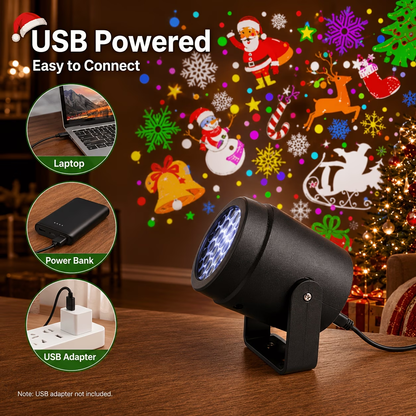 Christmas Projector Lights, 16 Rotating LED Patterns for Holiday Decor