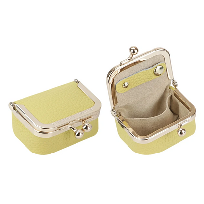 1894 Genuine Leather Kiss-Lock Jewelry Box
