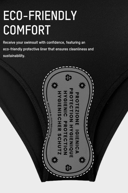 Two-Piece Deep Plunge Black Bikini – Sexy, Chic & Confident