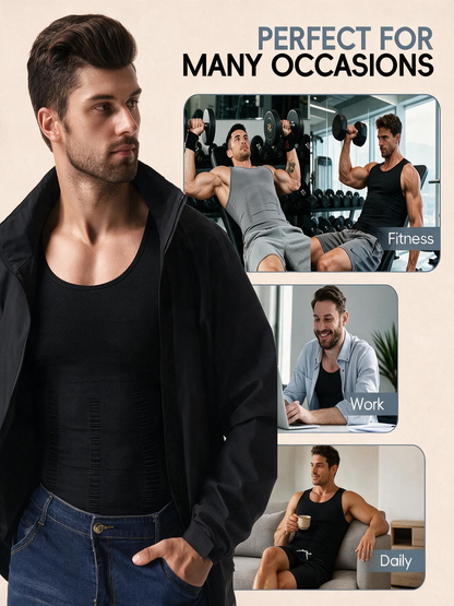 Men's Fitted Compression Body Shaper Tank Top