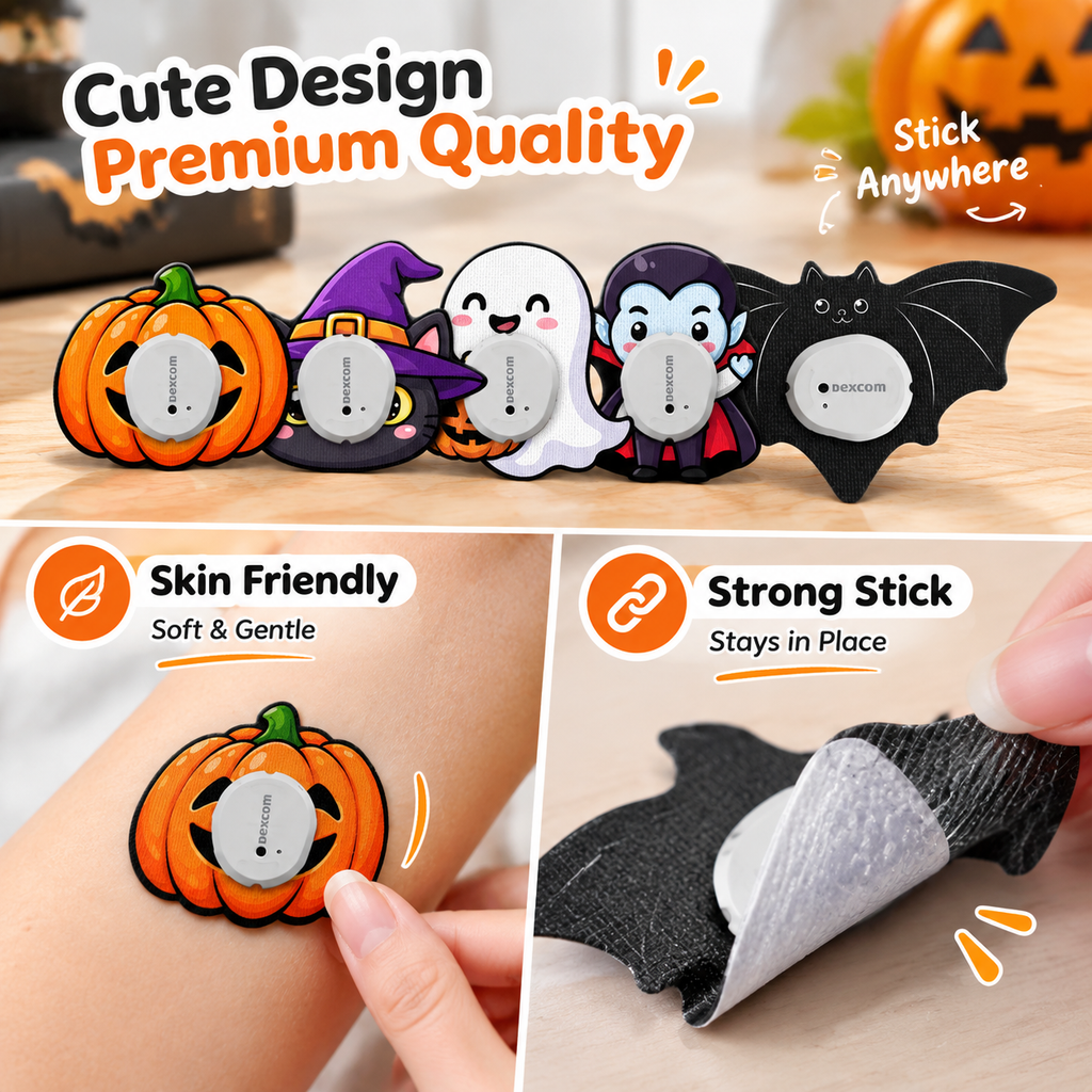 Halloween CGM Sensor Adhesive Patches – Waterproof & Cute Sensor Overlays