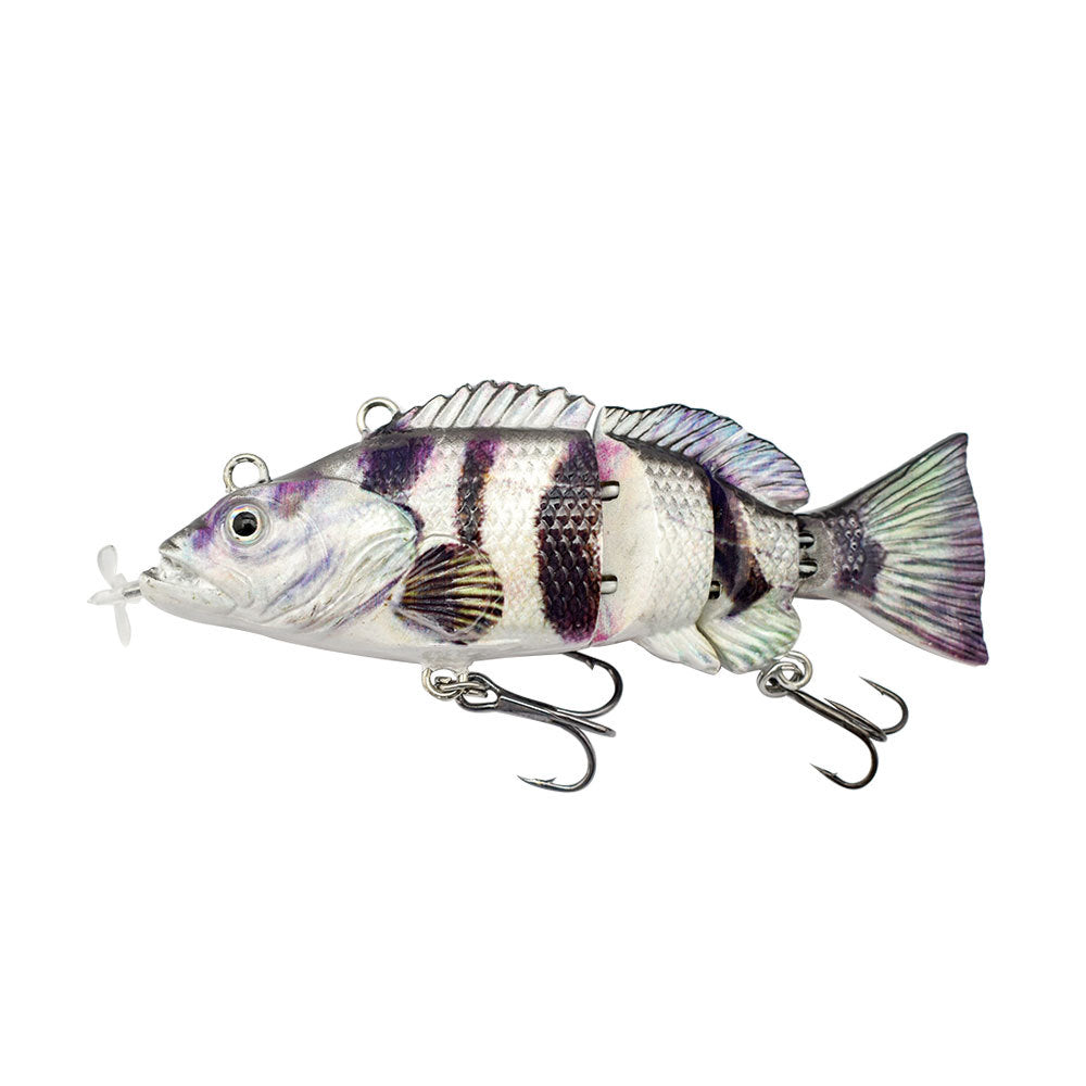 Robotic Artificial Fishing Lure|5.1in Multi-Segment 4-Jointed USB Rechargeable Electric Swimbait