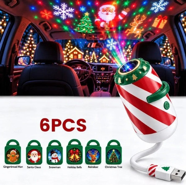 Christmas Car Projector Light – USB-Powered Festive Holiday Decor