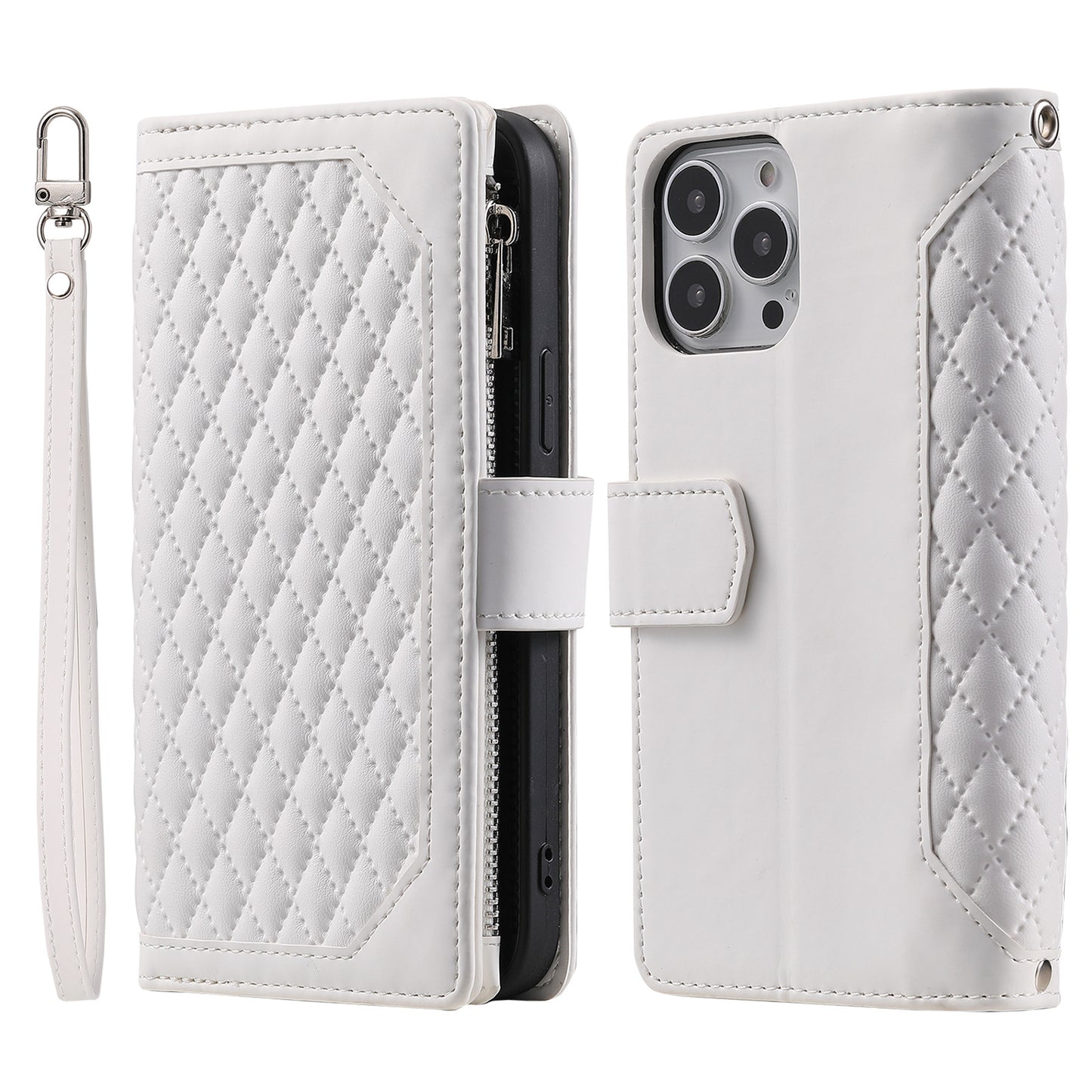 Magnetic Closure Flip Handbag Zipper Purse Shell for Women
