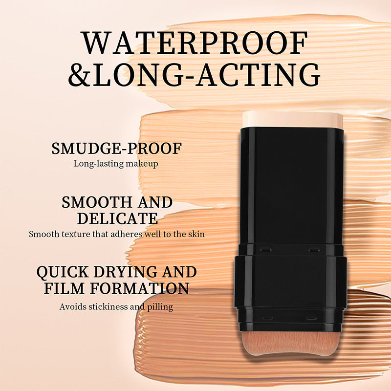 Dual-Ended Foundation Stick with 6 Concealer Shades & Blending Brush
