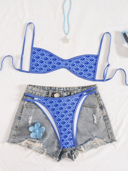 Floral Print Bikini Set – Two-Piece Chic Summer Swimsuit for Beach & Vacation