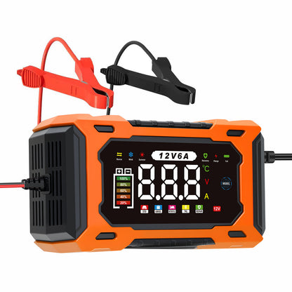 12V 6A Smart Battery Charger Maintainer|Fully Automatic Trickle Charger