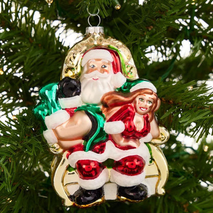 Cheeky Santa Ornament – Hilarious White Elephant & Stocking Stuffer