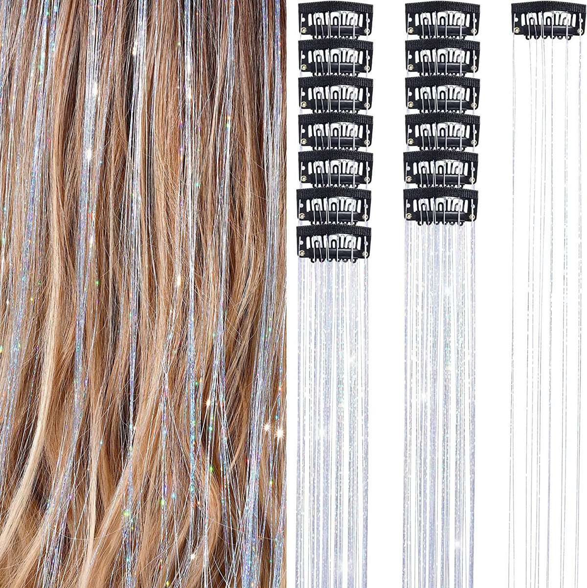 Buy 1 Get 1 Free 🔥 Fairy Hair Metal Wire Set|6-Piece Clip-On Rainbow Hair Accessories