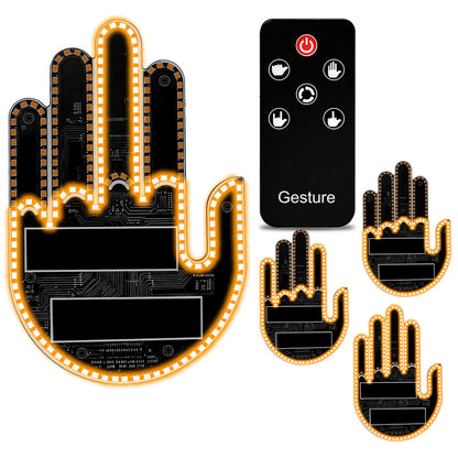 Car Gesture Decorative Lights|Remote Control 4 Mode Fun Finger Lights