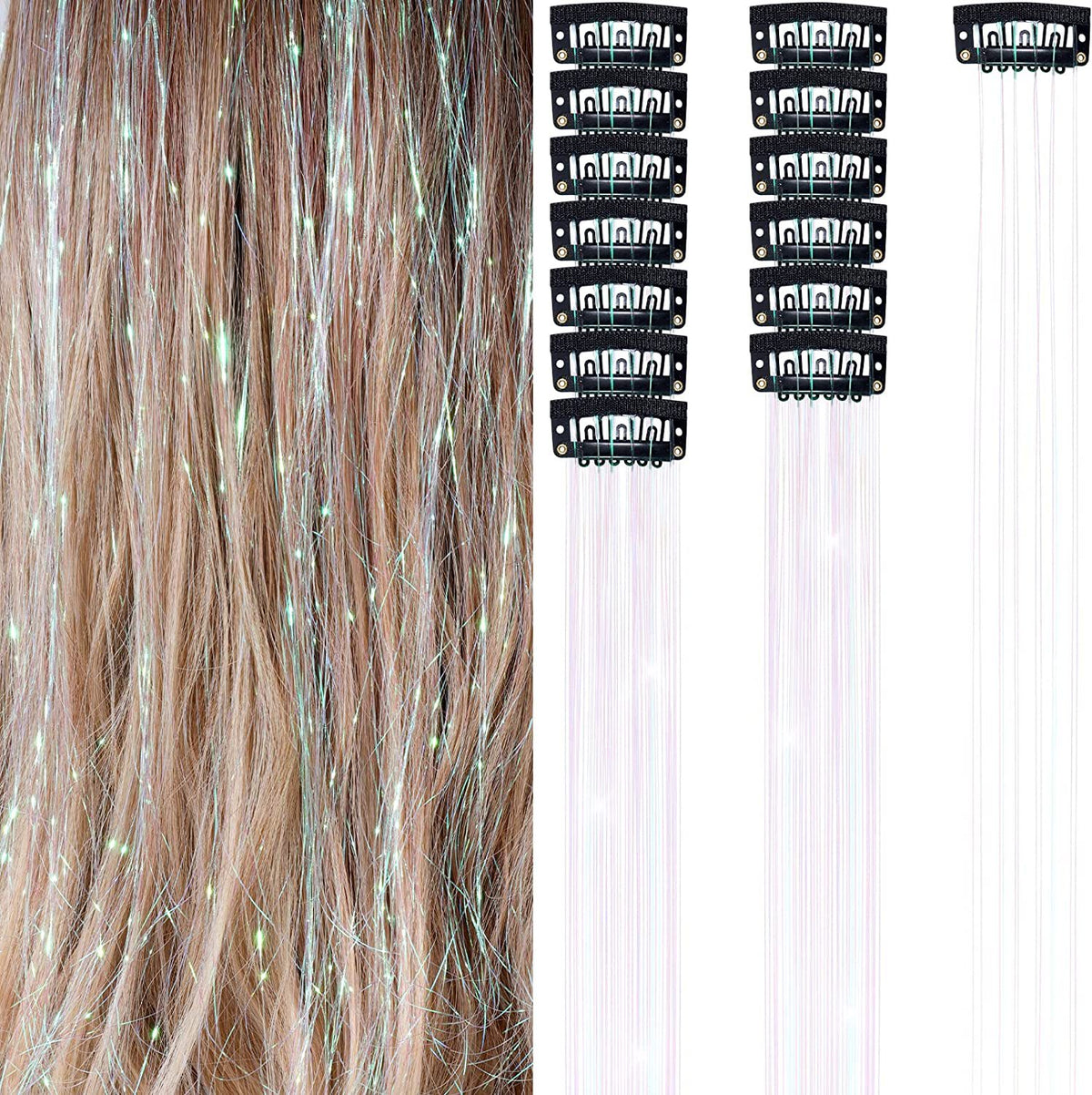 Buy 1 Get 1 Free 🔥 Fairy Hair Metal Wire Set|6-Piece Clip-On Rainbow Hair Accessories