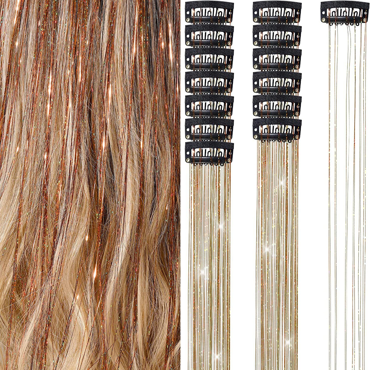 Buy 1 Get 1 Free 🔥 Fairy Hair Metal Wire Set|6-Piece Clip-On Rainbow Hair Accessories