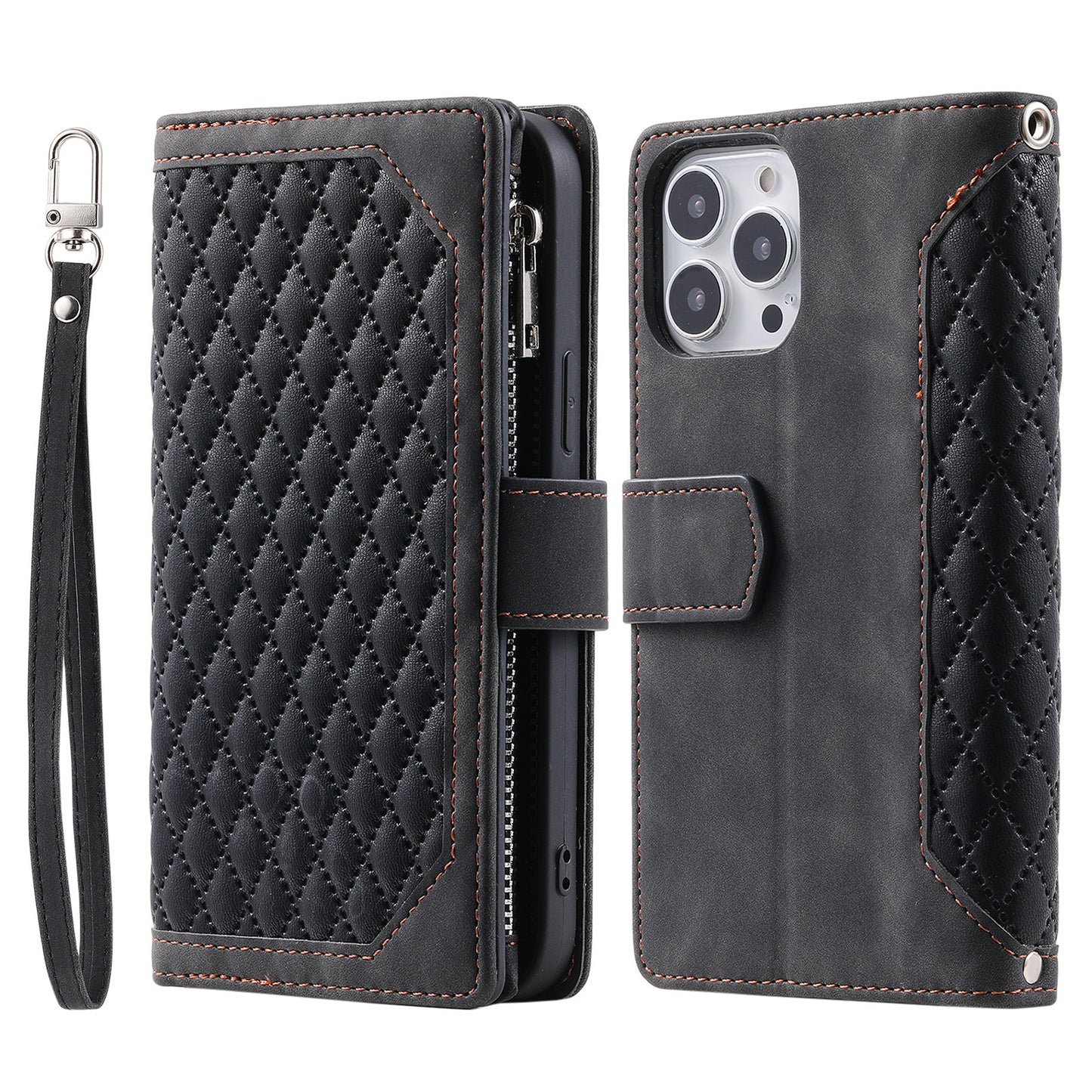 Magnetic Closure Flip Handbag Zipper Purse Shell for Women