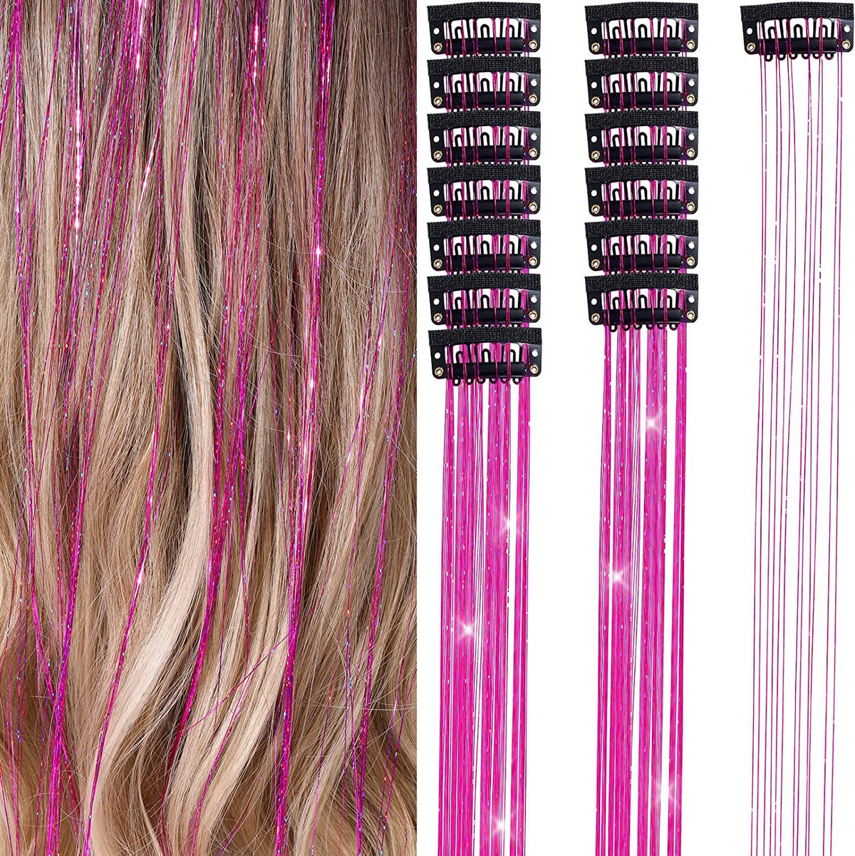Buy 1 Get 1 Free 🔥 Fairy Hair Metal Wire Set|6-Piece Clip-On Rainbow Hair Accessories