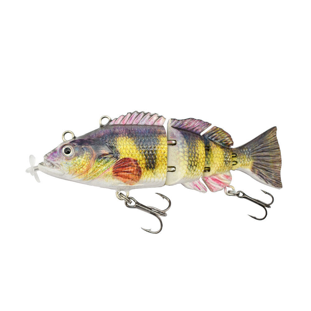 Robotic Artificial Fishing Lure|5.1in Multi-Segment 4-Jointed USB Rechargeable Electric Swimbait