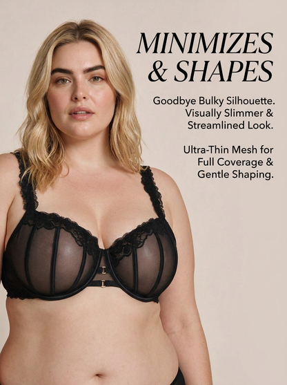 The Mila Lace-Trim Mesh Underwire Bra