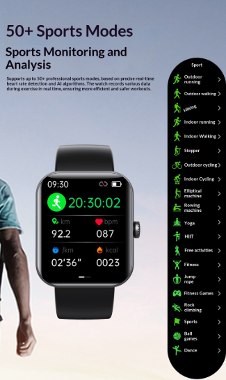 Smart Watch with Health Tracking, 50+ Sports Modes & HD Display