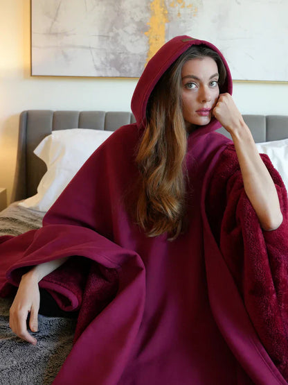 Eden Hoodie – Oversized Weighted Hoodie Cloak with Ultra-Soft Faux Fur Liner