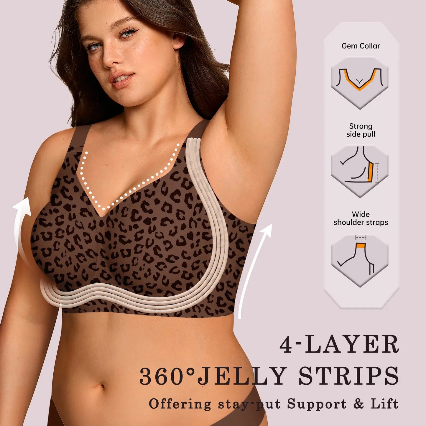 Jelly Bra Plus Size Supportive Seamless Bra