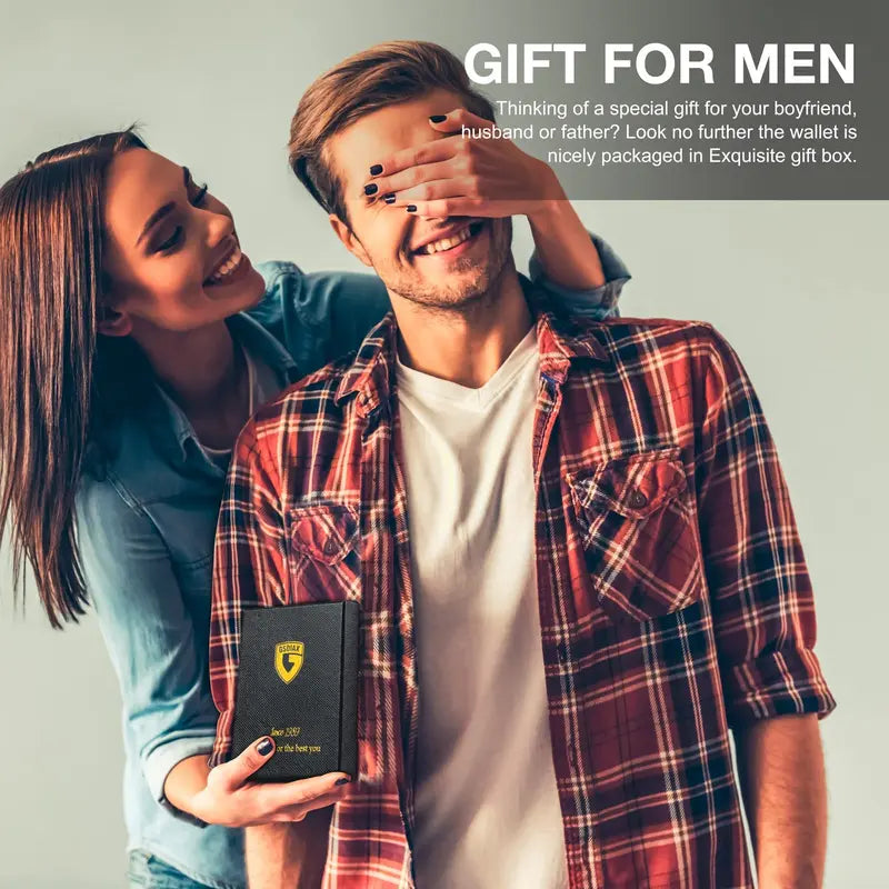💳RFID Blocking Leather & Carbon Fiber Wallet