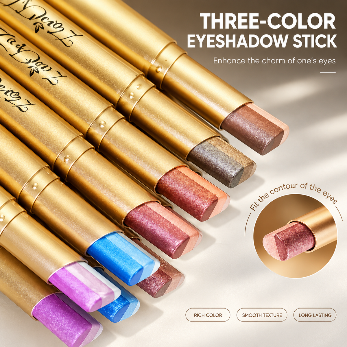 3-in-1 Waterproof Shimmer Eyeshadow Stick Set