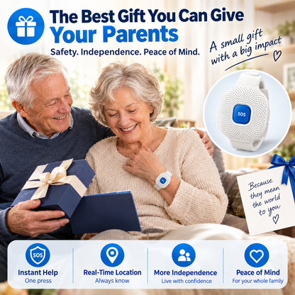 SOS Emergency Alert Bracelet for Seniors – Instant Panic Button with App Notification
