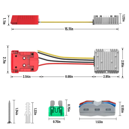 Upgraded Power Wheel Adapter for Milwaukee 18V Battery