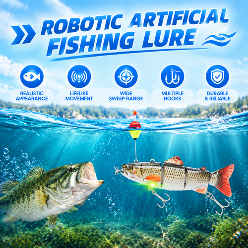 Robotic Artificial Fishing Lure|5.1in Multi-Segment 4-Jointed USB Rechargeable Electric Swimbait