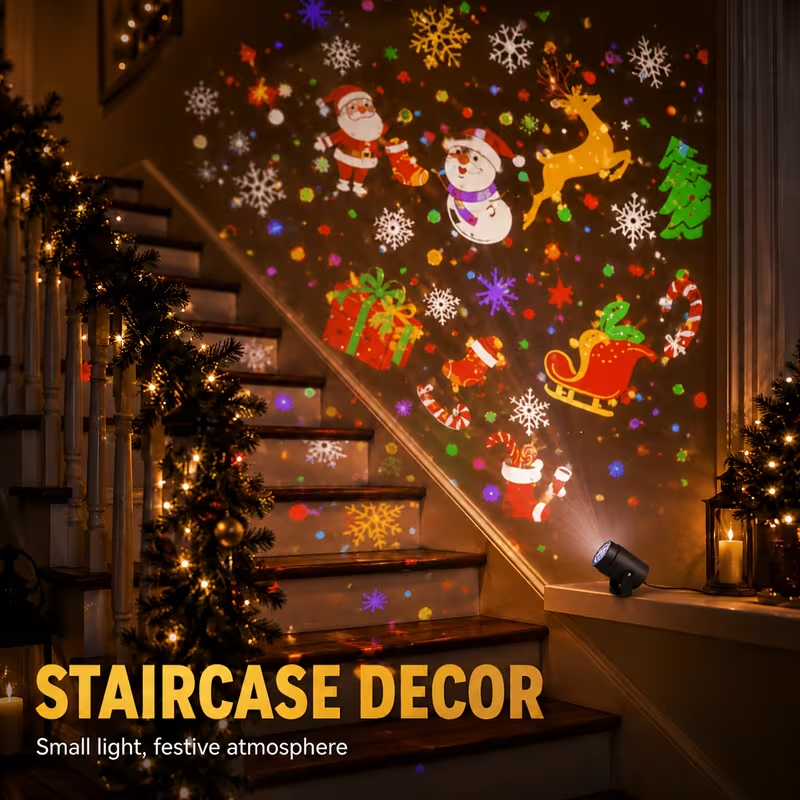 Christmas Projector Lights, 16 Rotating LED Patterns for Holiday Decor