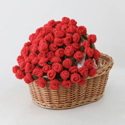 Handmade Rose Knitted Blanket