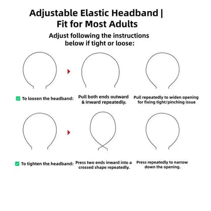 Men & Women's 6-Count Elastic Headbands Set