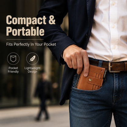 Rfid Blocking Genuine Leather Wallet