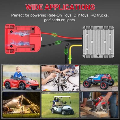 Upgraded Power Wheel Adapter for Milwaukee 18V Battery