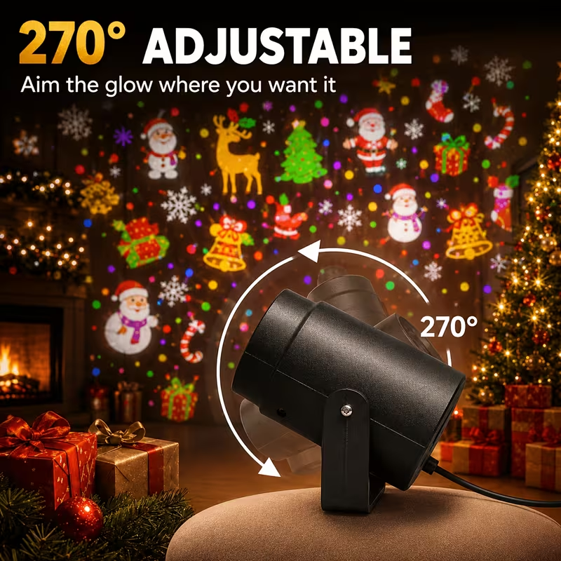 Christmas Projector Lights, 16 Rotating LED Patterns for Holiday Decor