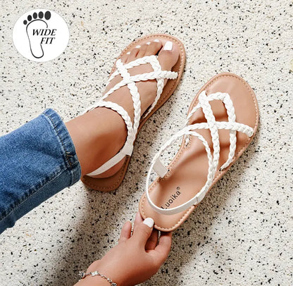 ✨Flip Flop Casual Strapy Sandals Slip on Summer Beach Shoes for Women