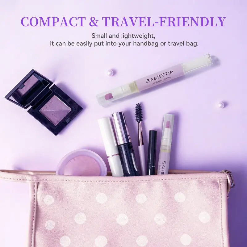 2-in-1 Ceramic  Cuticle Oil Pusher Pen