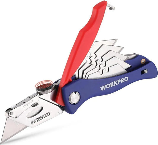 Quick-change Pocket Folding Utility Tool with 5 Extra Blades and Clip