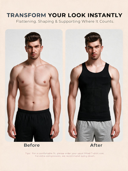 Men's Fitted Compression Body Shaper Tank Top
