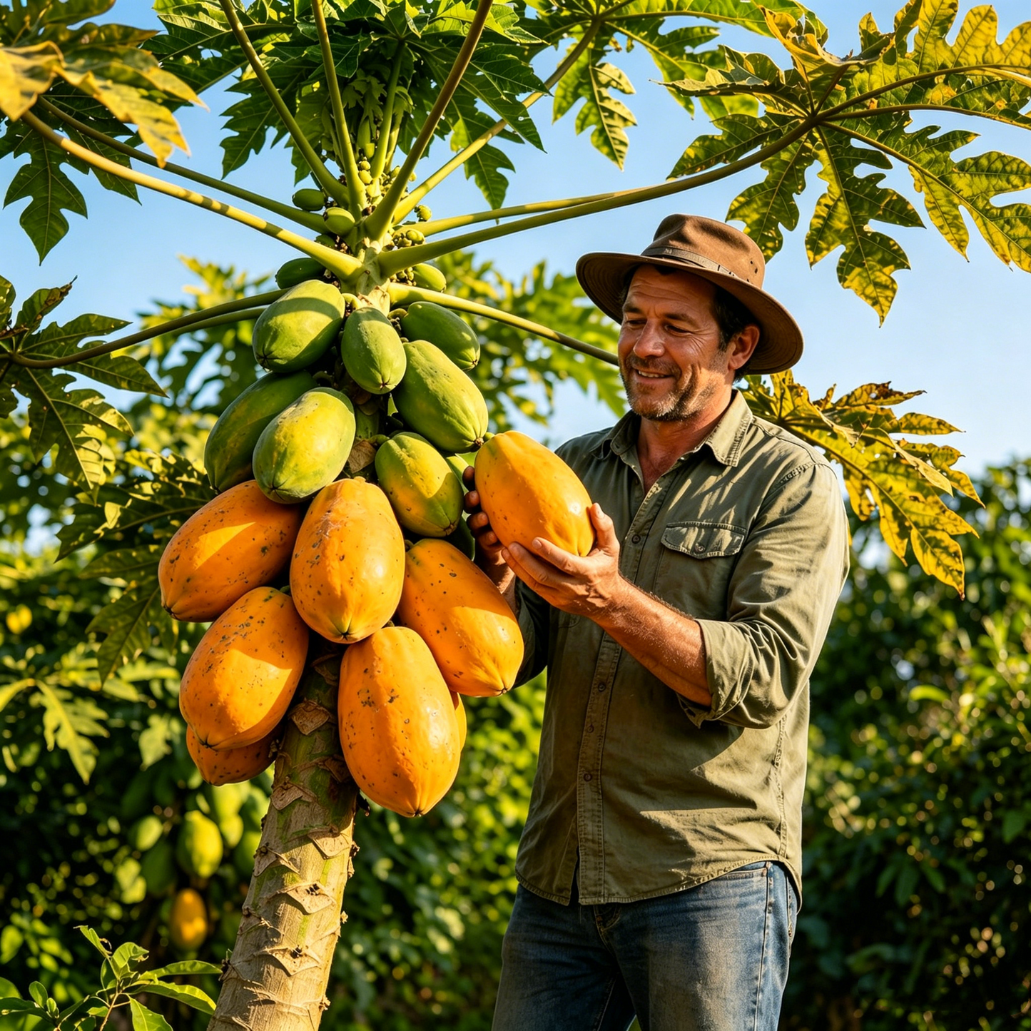 Dwarf Cylindrical Cream Papaya Growing Kit