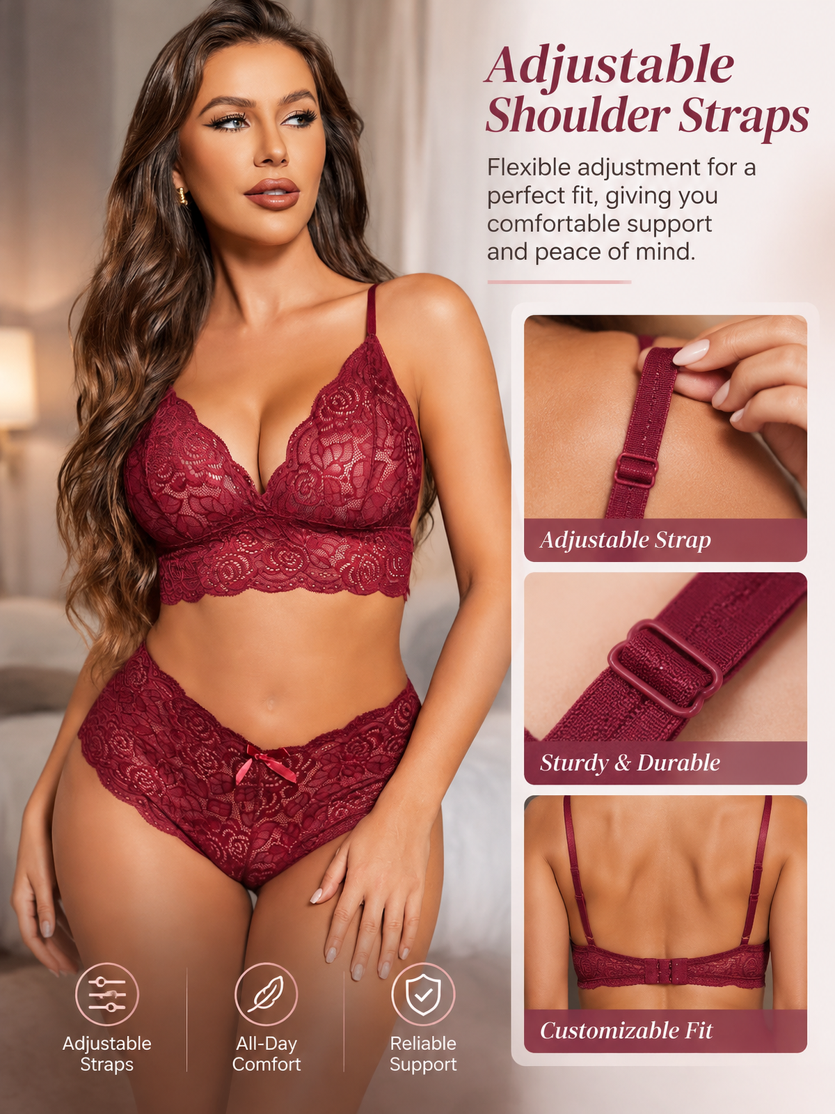 The Seraphine Lace Robe Set