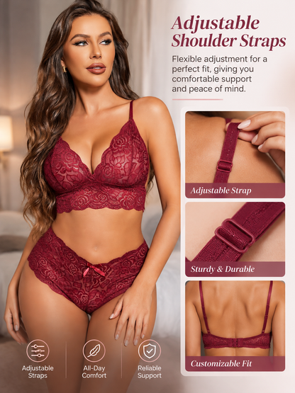 The Seraphine Lace Robe Set