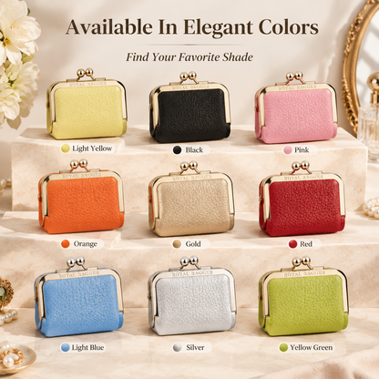1894 Genuine Leather Kiss-Lock Jewelry Box