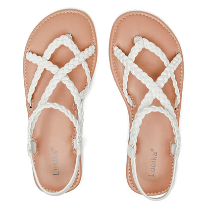 ✨Flip Flop Casual Strapy Sandals Slip on Summer Beach Shoes for Women