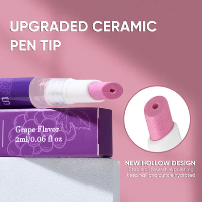 2-in-1 Ceramic  Cuticle Oil Pusher Pen