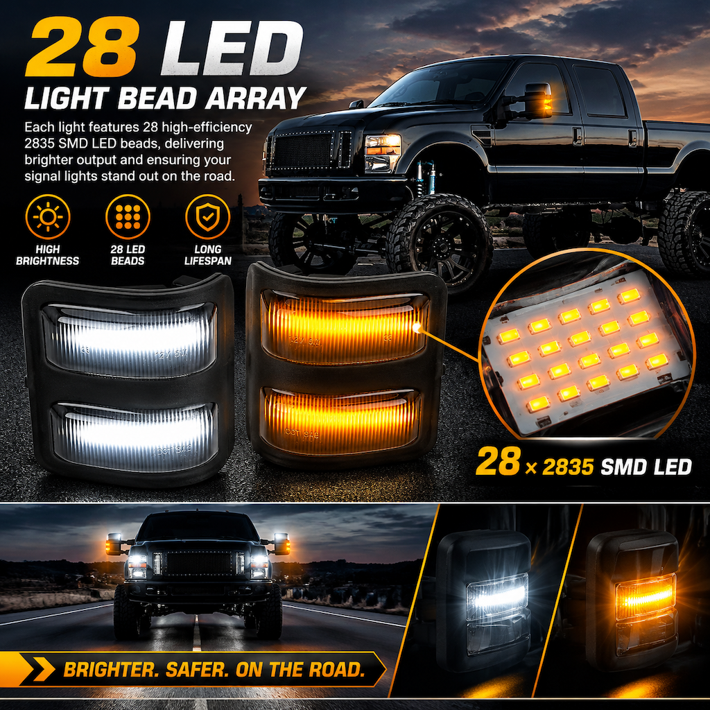 Switchback LED Mirror Turn Signal Lights