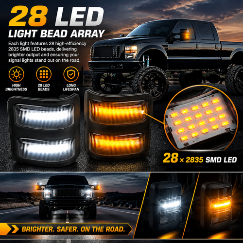 Switchback LED Mirror Turn Signal Lights