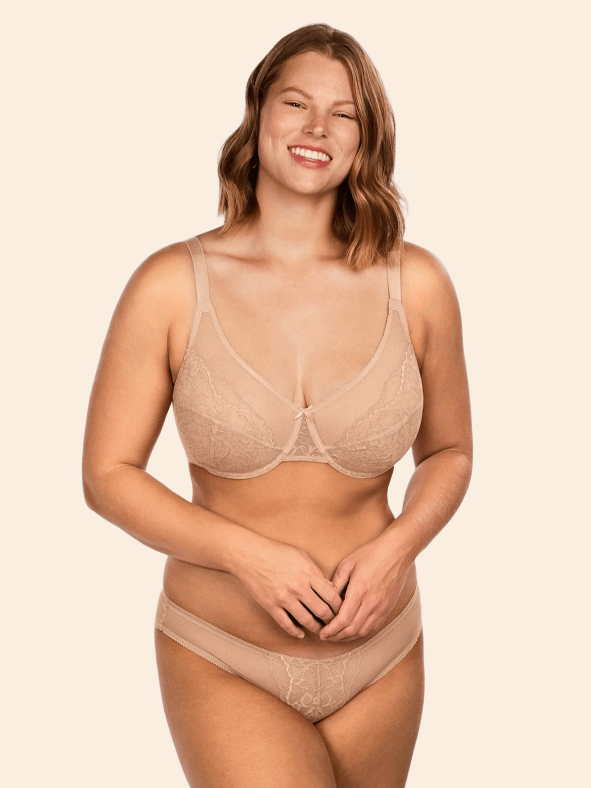 Enchante Unlined Non-padded Lace Underwire Bra